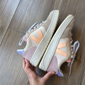 Veja Women's Sneakers in Pink and Tan